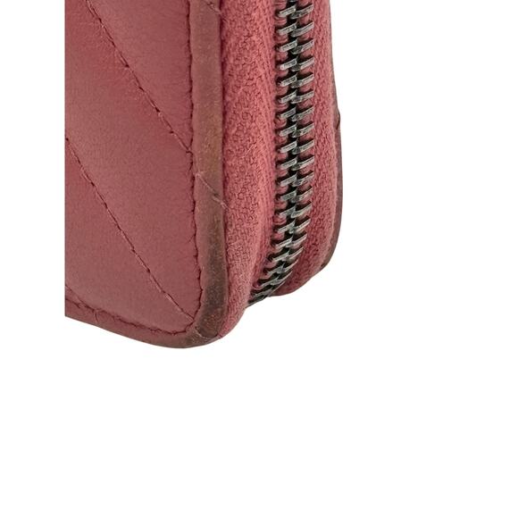 Chanel Caviar Quilted Large CC logo Zip Around Wallet Pink*Very Nice Condition - Picture 8 of 16